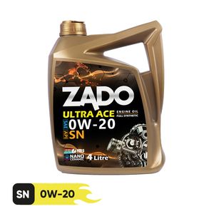 روغن موتور خودرو زادو مدل 0w20 sn 16000 ultra ace حجم 4 لیتر